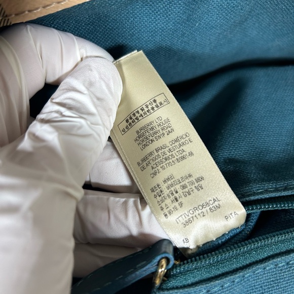 Authentic Burberry Shoulder Bag Tote Bag PVC/Leather Beige +Dust Bag - Picture 8 of 13